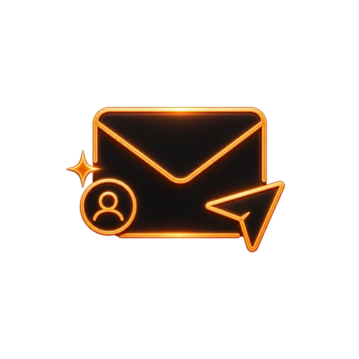 Ember line icon of an envelope with a send arrow for the Email Campaigns service