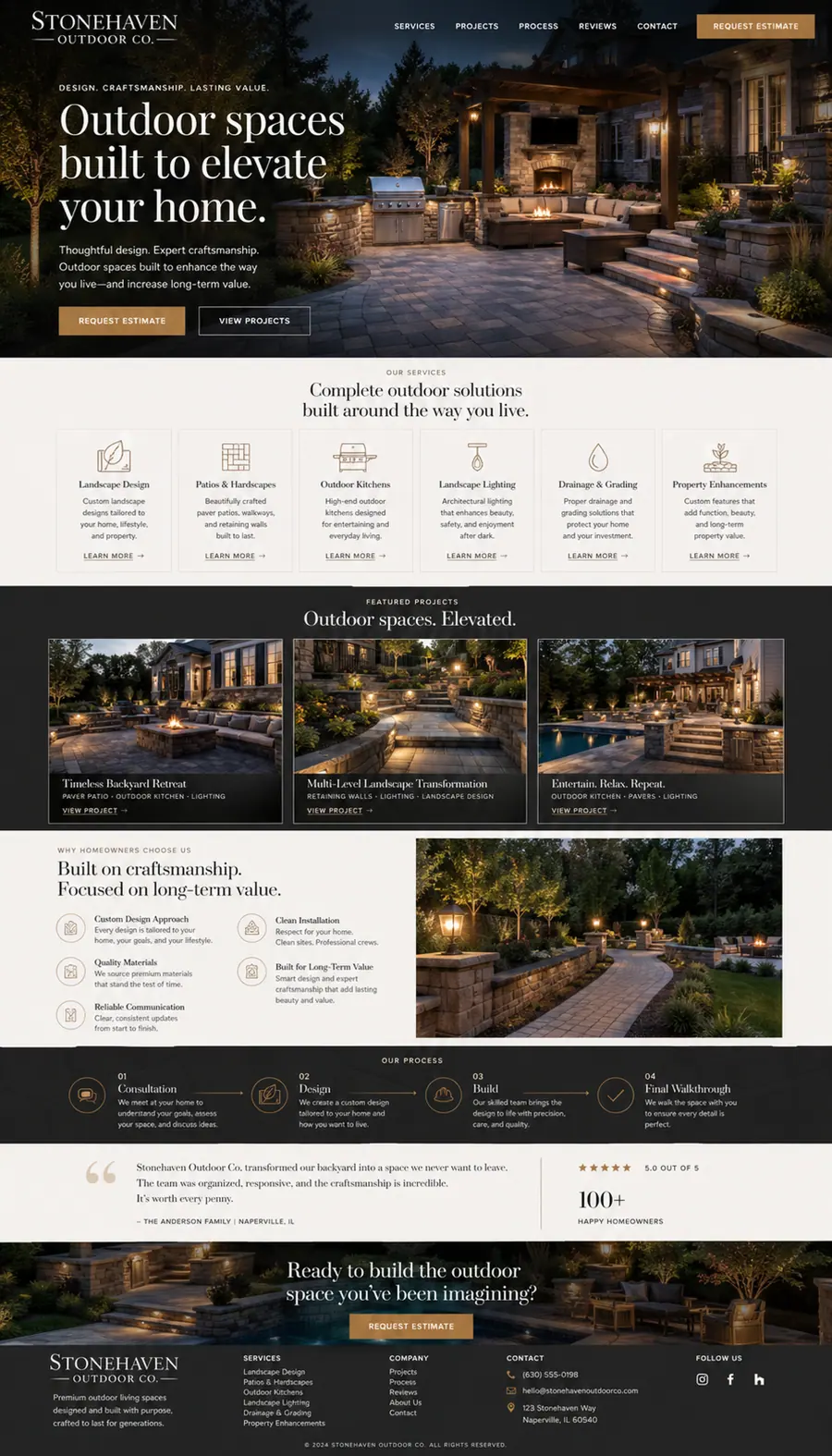 Vista previa del concepto de sitio web para Jardinería